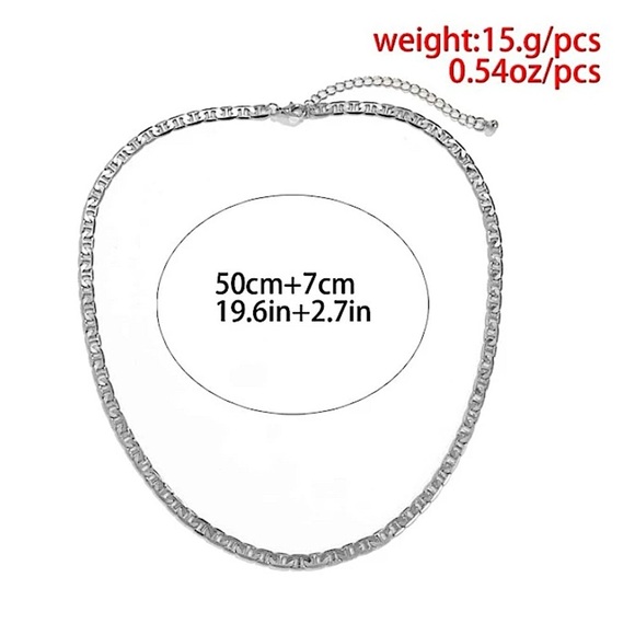 Sterling Silver Mariner Chain Link Necklace - Picture 5 of 6